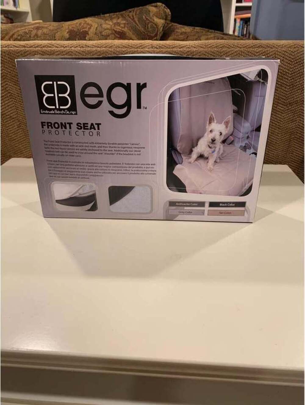 PetEgo EGR Front Seat Protector Cover Water Resistant Color Tan Dog Cover